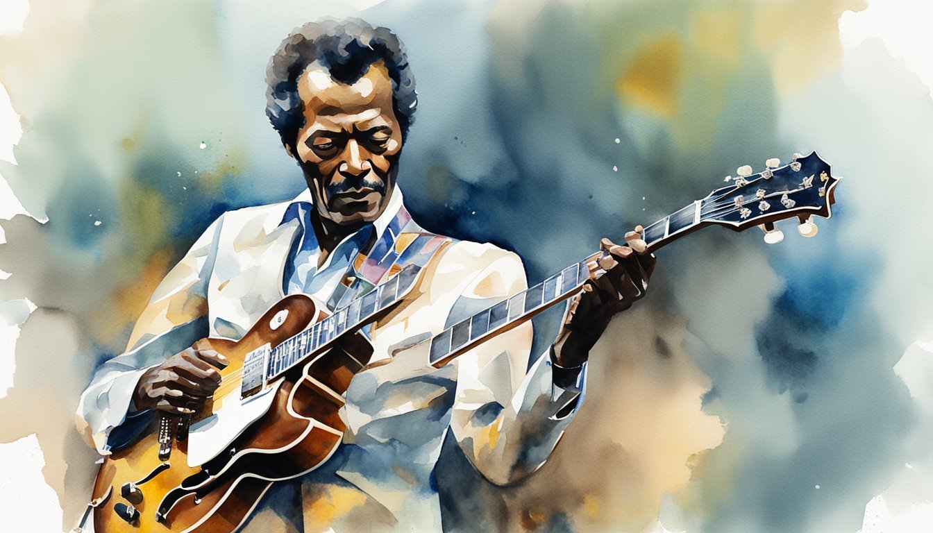 Chuck Berry's later years show him performing on stage, with his iconic guitar in hand.</p><p>His legacy lives on even after his passing