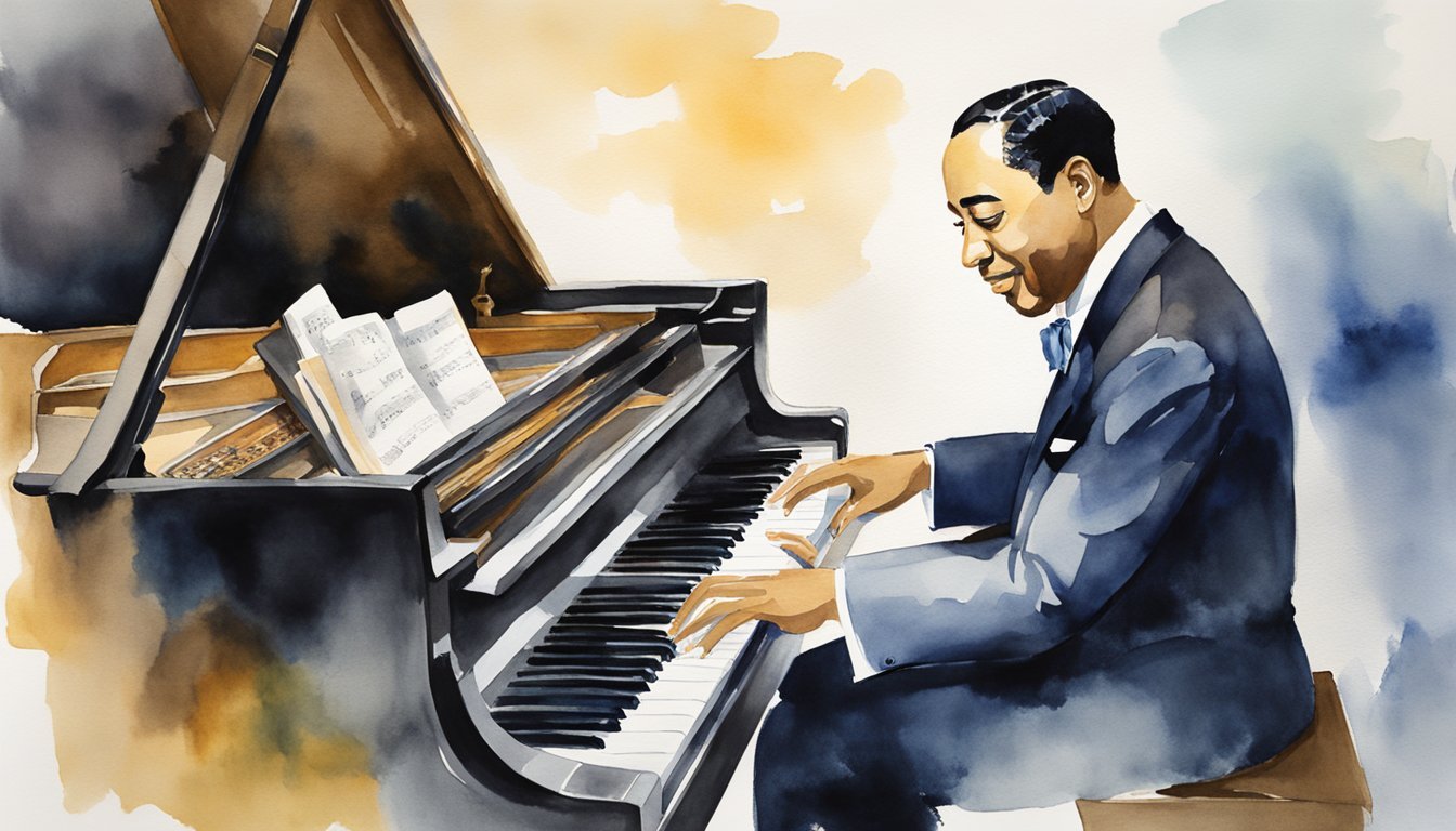 Duke Ellington sits at the piano, composing a new jazz piece.</p><p>His fingers dance across the keys, as he experiments with innovative musical styles