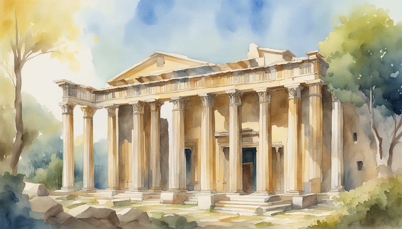 Sunlight bathes the ancient ruins of the Lyceum in Athens.</p><p>Aristotle's biography lies open, surrounded by scrolls and scientific instruments