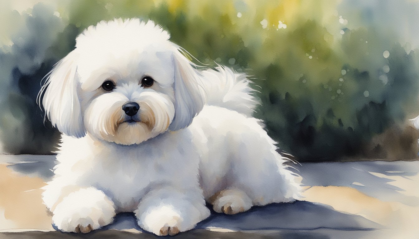 A Bichon Frise sits calmly as its fluffy white coat is gently brushed with the Paw Brothers Slicker Brush.</p><p>The dog's soft fur glistens under the gentle grooming process