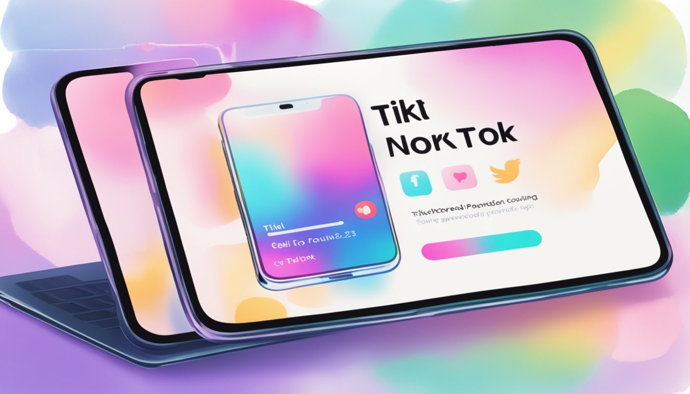 A smartphone displaying a TikTok profile with a high follower count.</p><p>A laptop open to a website with the title "Sell Sponsored Posts: 8 Ways to Monetize Your TikTok Following."