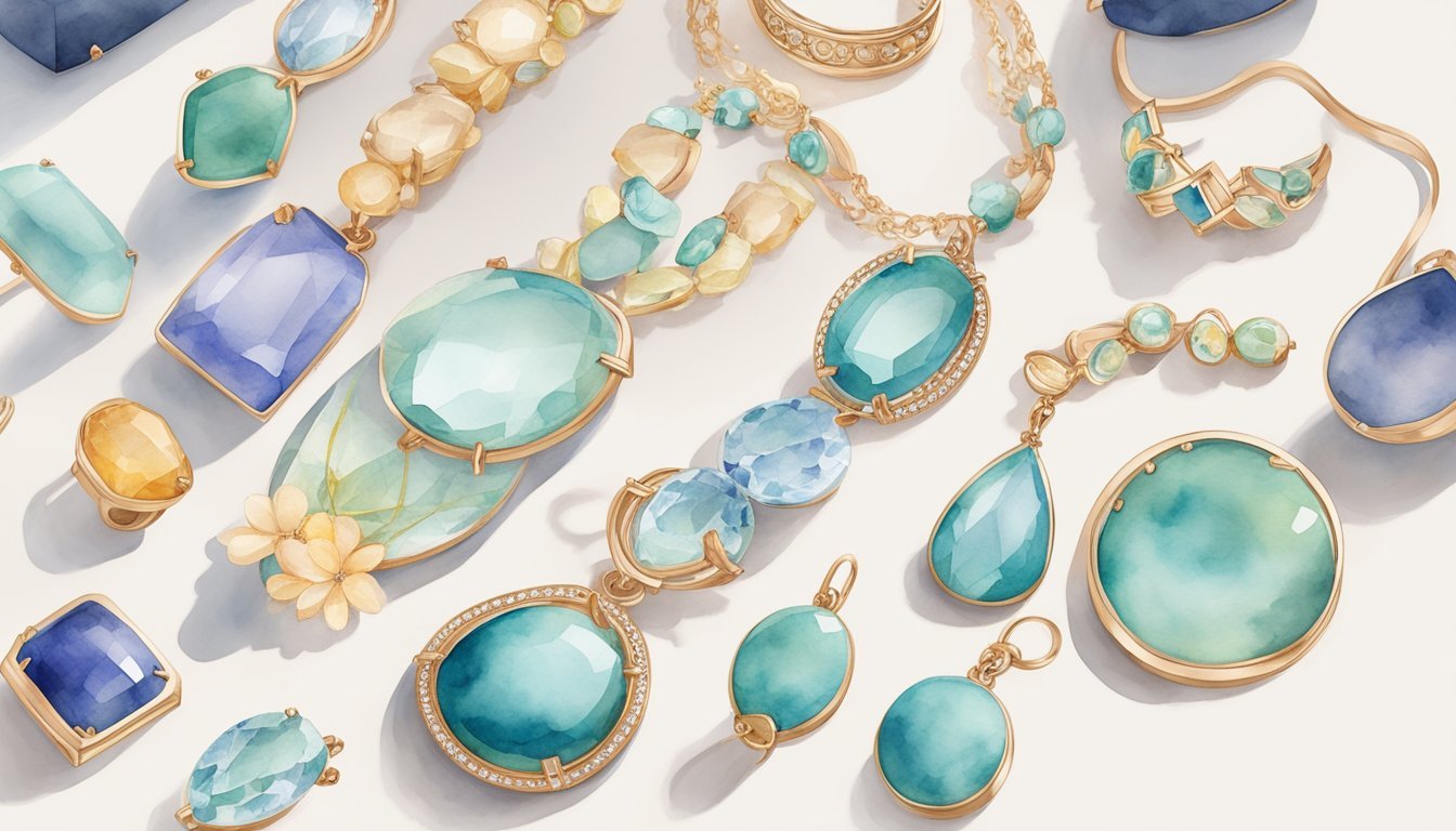 A display of various handmade jewelry pieces arranged on a sleek, modern e-commerce store website.</p><p>Each niche is represented with unique and eye-catching designs