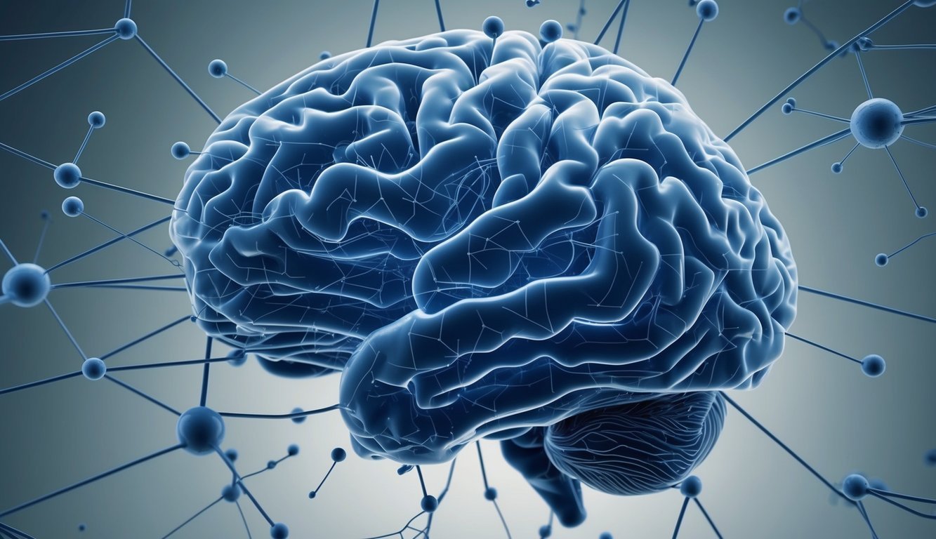 A network of interconnected neurons with various shapes and sizes, representing the complex web of cognitive processes in the brain